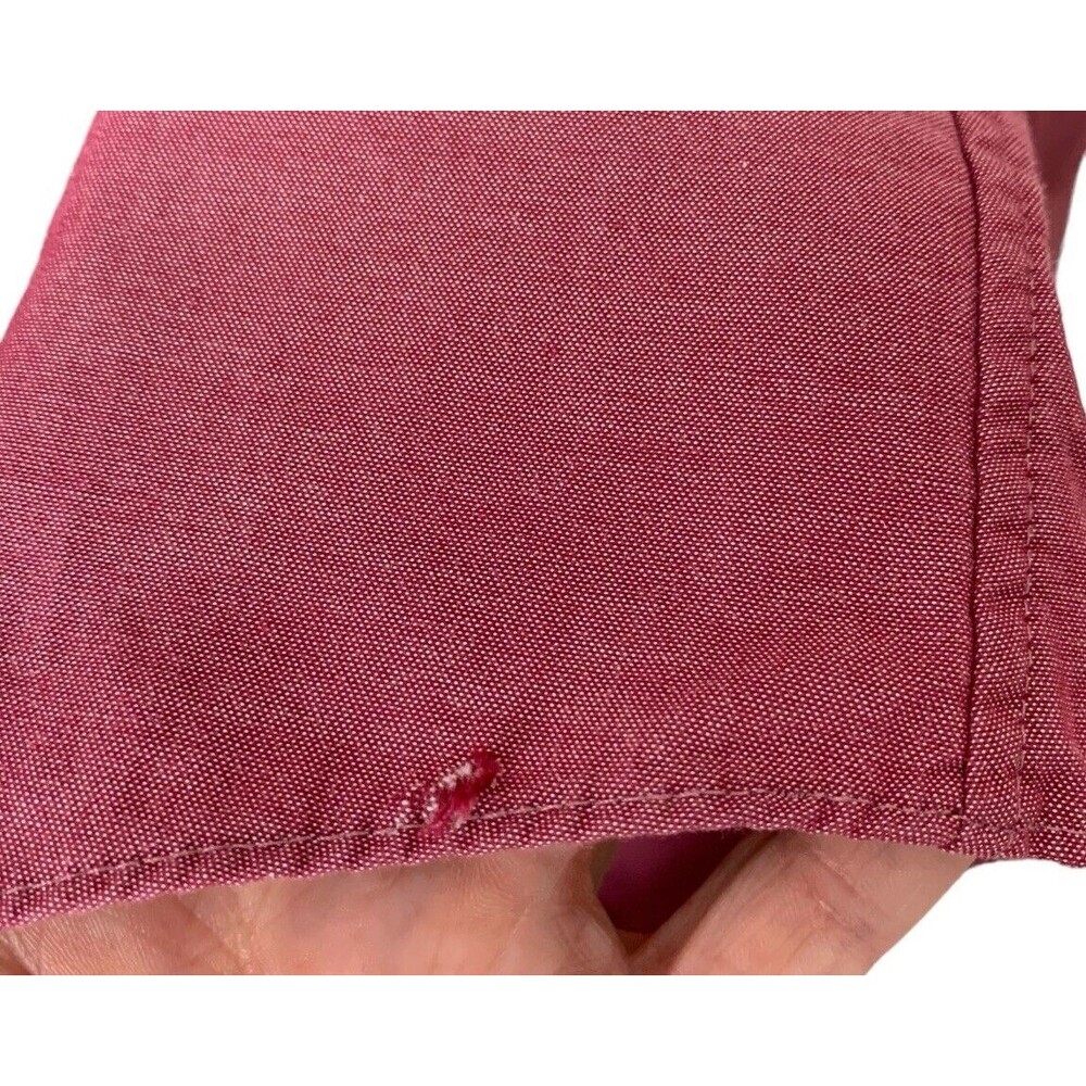 Nordstrom Men's Shop Button Down Shirt 17.5 35 Traditional Fit Non Iron Red - Picture 3 of 14